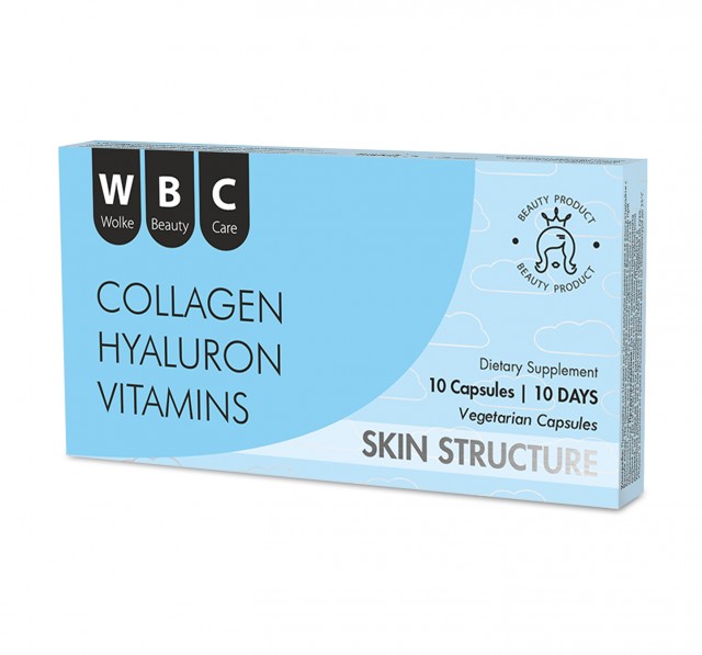 Д-Р ВОЛКЕ WBC КОЖНА СТРУКТУРА х10 /SKIN STRUCTURE/ с колаген,хиалурон и витамини